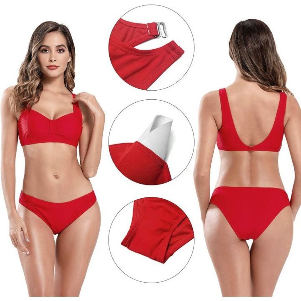 Shekini Ruched Side Bikini Set L - Picture 6 of 6